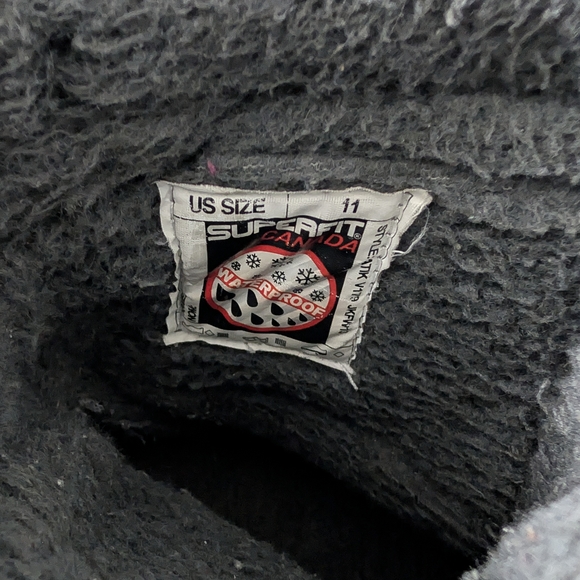 Men's Superfit Snow Boots Black/Gum Size 11 - Picture 6 of 6